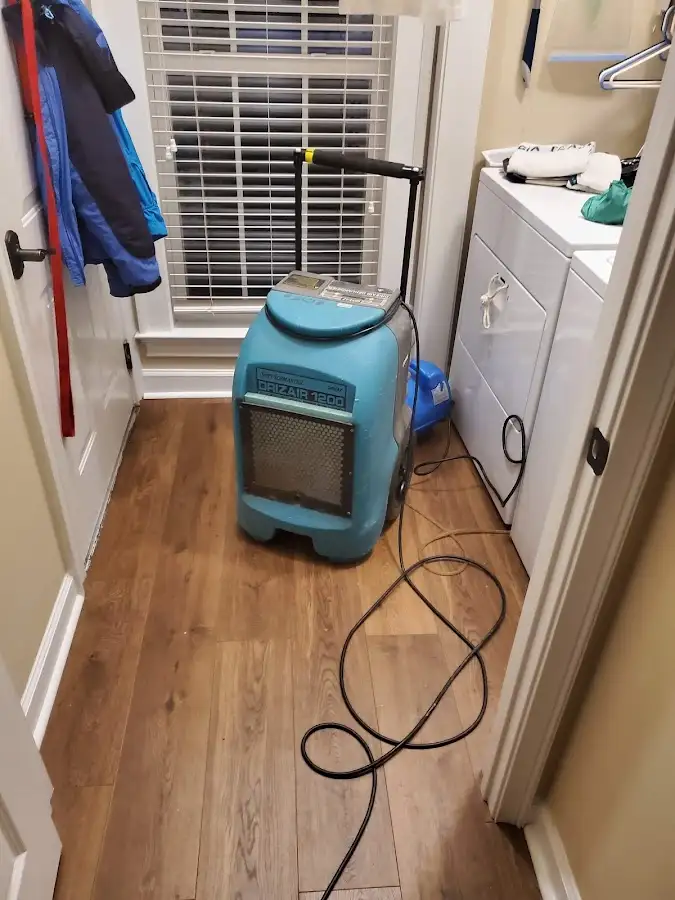Commercial dehumidifier deployed for Flood Damage Cleanup in Atlantic